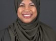 Smiling woman wearing hijab